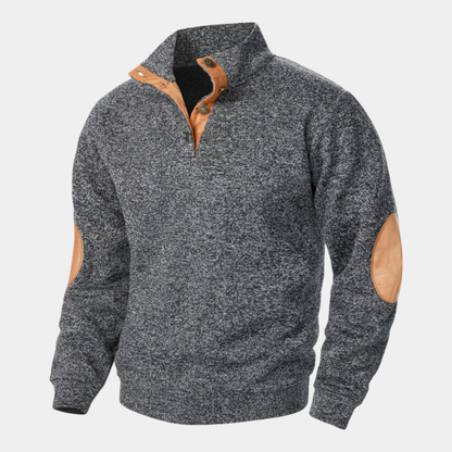 The Tarvisio Men’s Knitted Heritage Sweater with Elbow Patches
