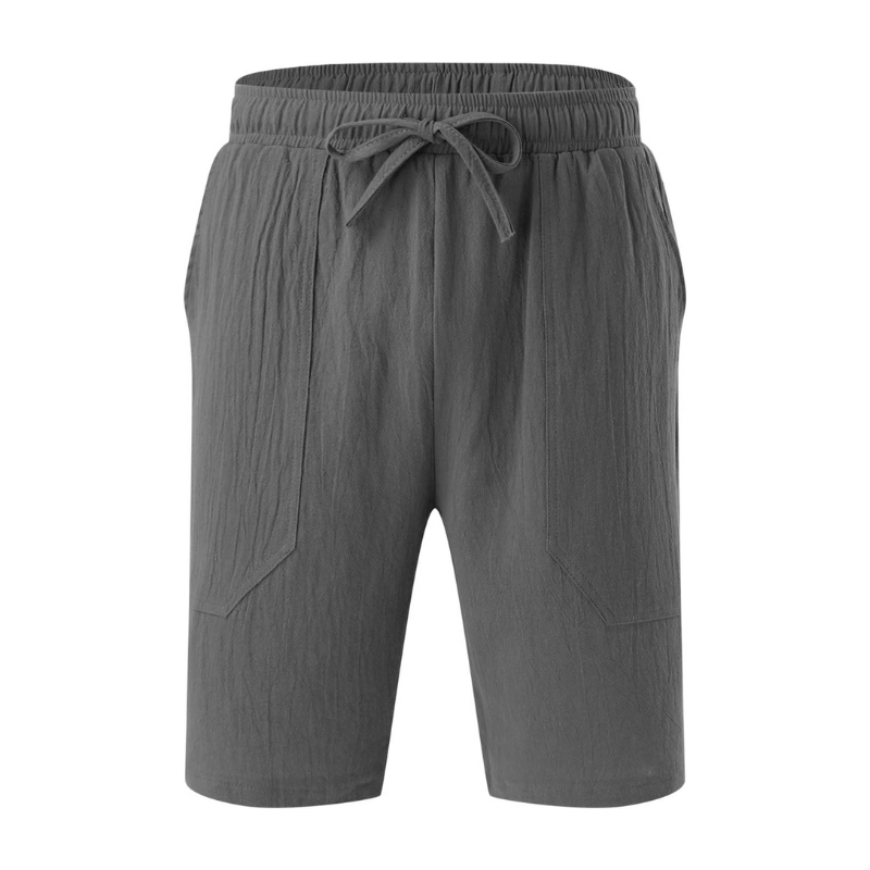 Men’s Stylish Shorts with Elastic Waist and Pockets for Summer Wear