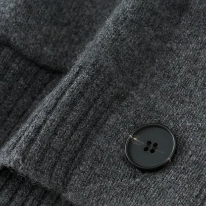 The Serravalle Men’s Button Up Knit Cashmere Shawl Collar Cardigan