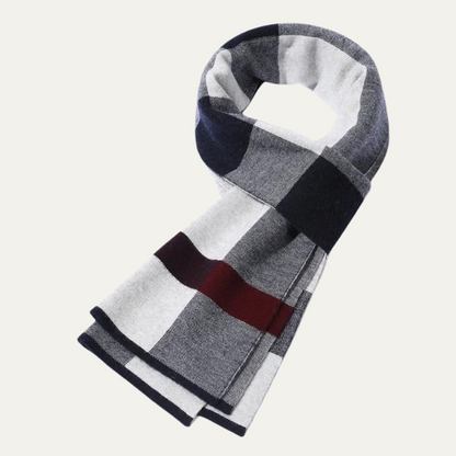 The Highgate Men's Classic Knit Plaid Scarf