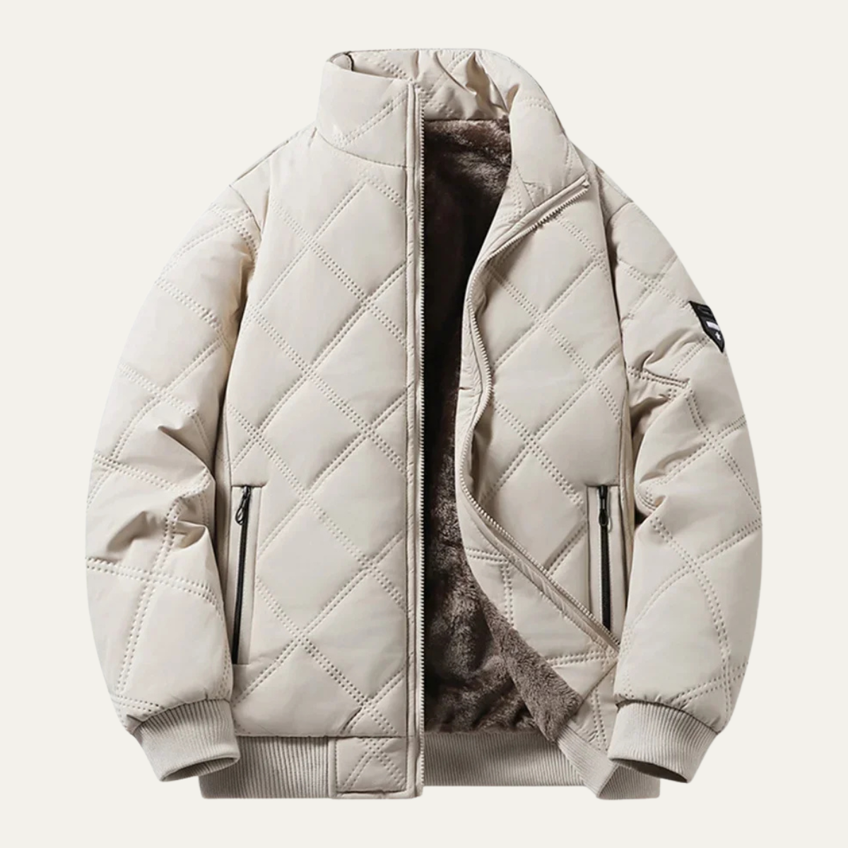 The Alston Men’s Quilted Jacket – Windproof Thermal Padded Coat with Fleece Lining