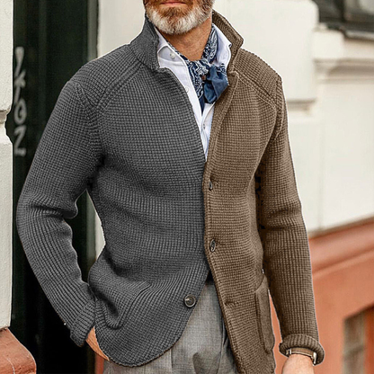 The Cambridge Men’s Smart Casual Contrast Colour Knit Cardigan