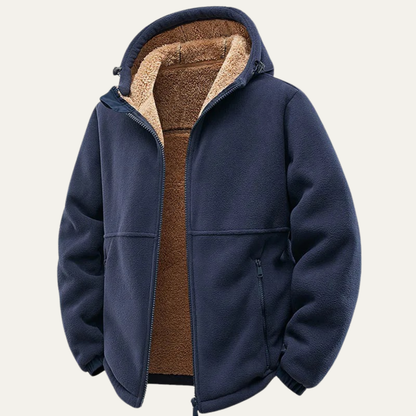 The Posillipo Men's Thick Winter Soft Shell Fleece Lined Hooded Jacket