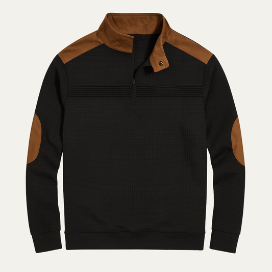 The Toulouse Men’s Retro Half Zip Contrast Collar Sweater