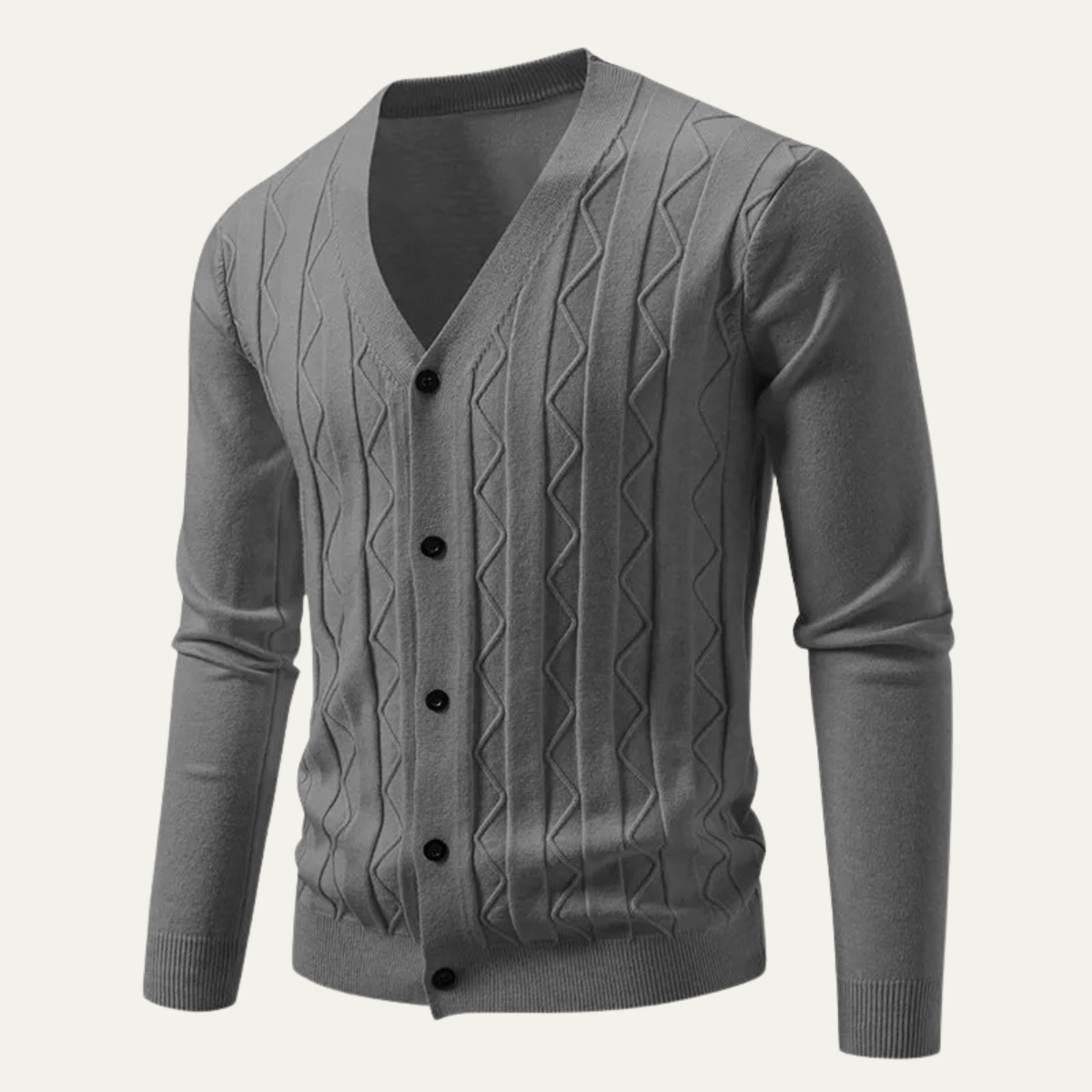 The Siracusa Men's Slim Fit Knit Cardigan