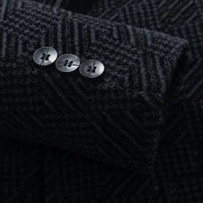 The Ellsworth Men’s Warm Fleece Lined Textured Winter Blazer