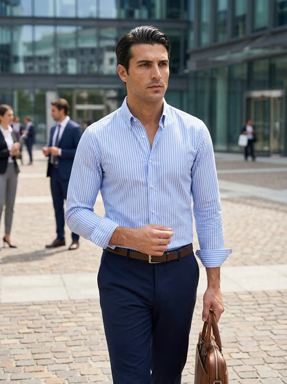 Hugo Striped Cotton Shirt for Smart-Casual Occasions