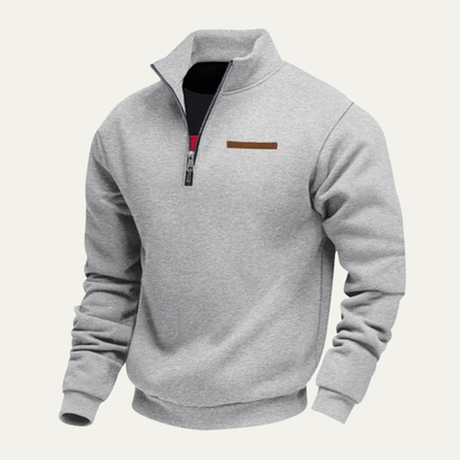 The Gallipoli Men’s Warm Stand Collar Half Zip Fleece Sweater