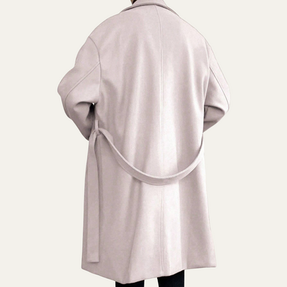 The Woolwich Men’s Smart Camel Wrap Wool Coat with Belt