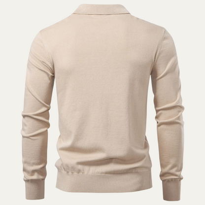 The Scarborough Men's Knit Casual Polo Sweater