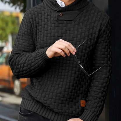 The Stirling Men's Textured Knit Winter Sweater