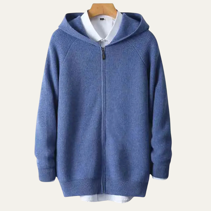 The Riva Garda Men’s Soft Luxury Merino Wool Zipped Sweater