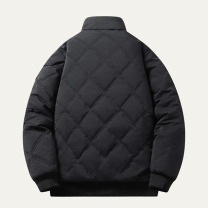 The Alston Men’s Quilted Jacket – Windproof Thermal Padded Coat with Fleece Lining