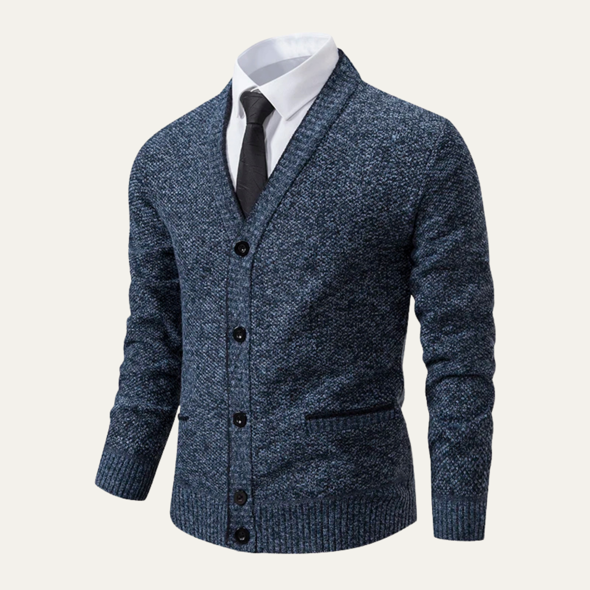 The Peschiera Men’s Knitted Casual V Neck Cardigan