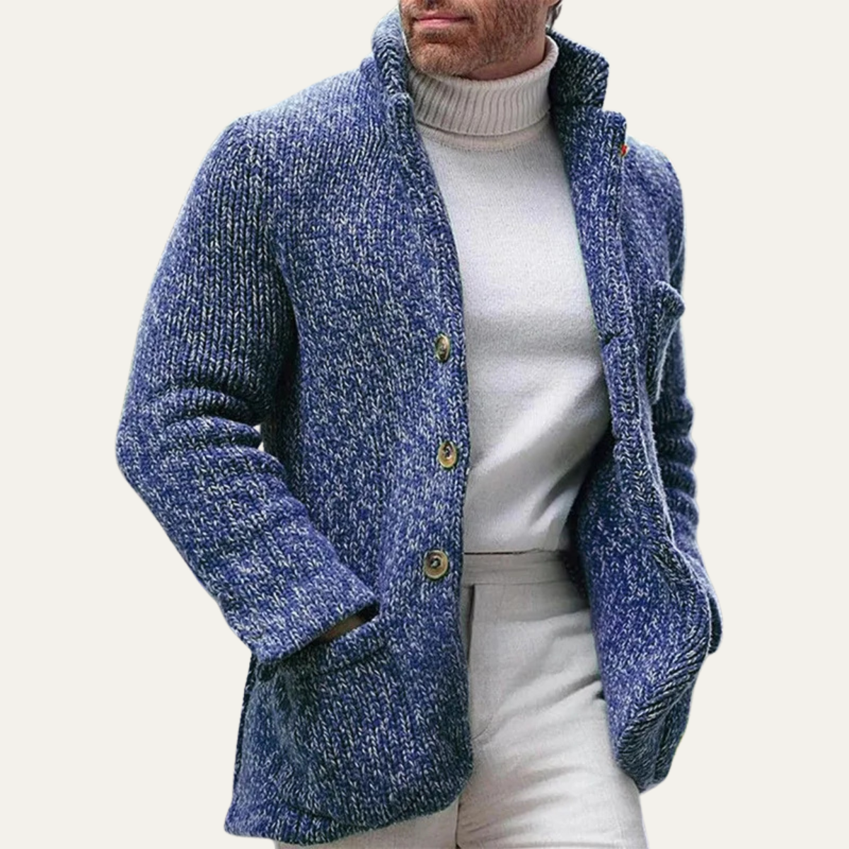 The Pemberton Men's Smart Casual Button Up Winter Knitted Cardigan