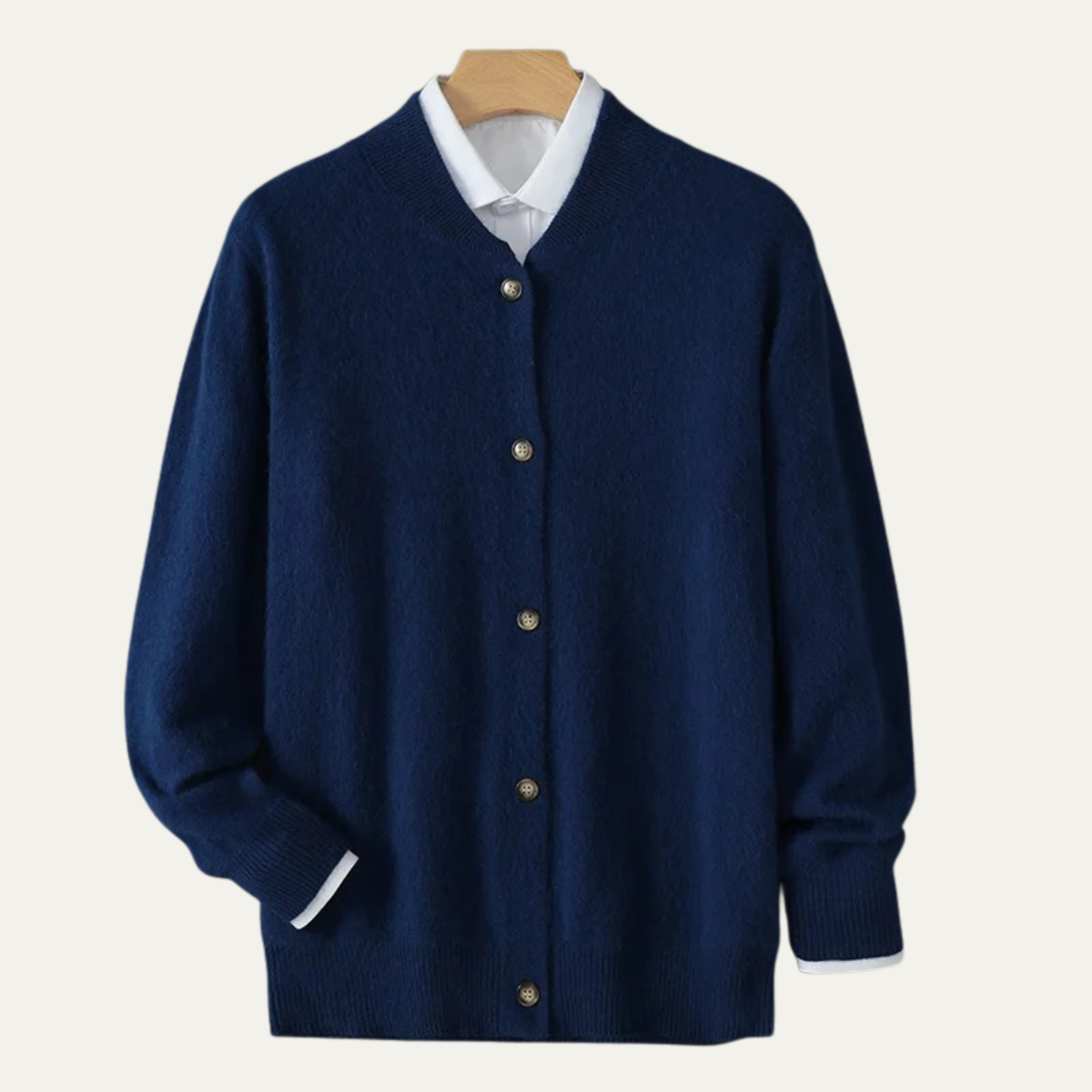 The Maccagno Men’s Mink Cashmere Button Up Knit Cardigan
