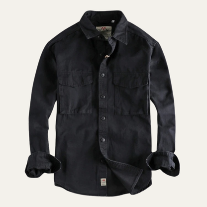 The Ashford Men’s Cargo Cotton Workwear Button Up Shirt with Pockets