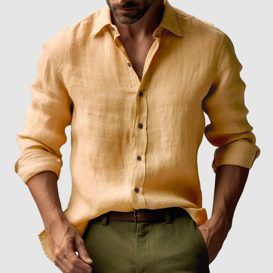 Classic Long Sleeve Linen Shirt for Everyday Wear