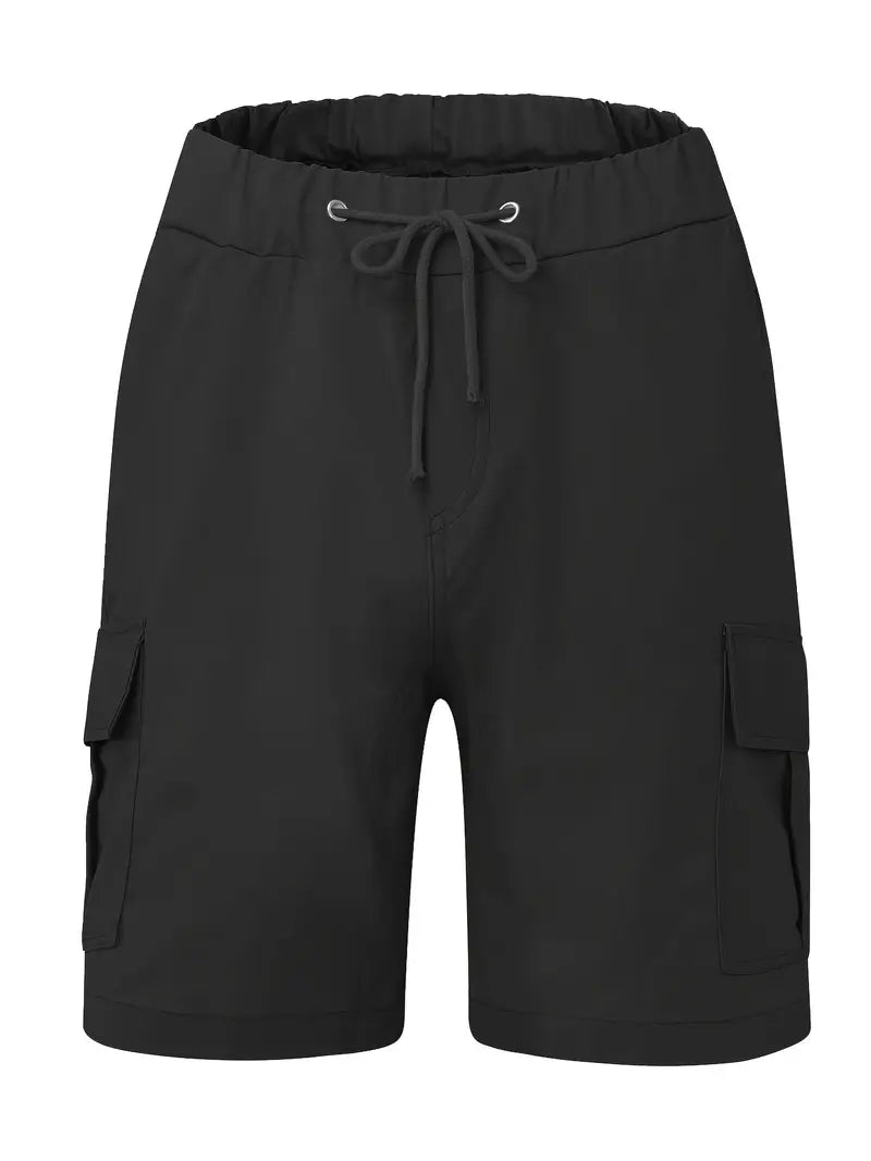 Men's Cargo Shorts with Drawstring and Ample Pockets for Outdoor Adventures