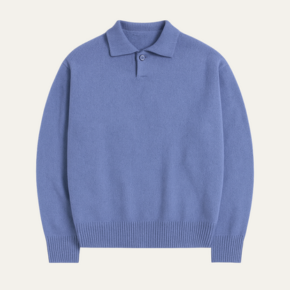 The Four Seasons Men’s Cashmere Buttoned Polo Knit Sweater