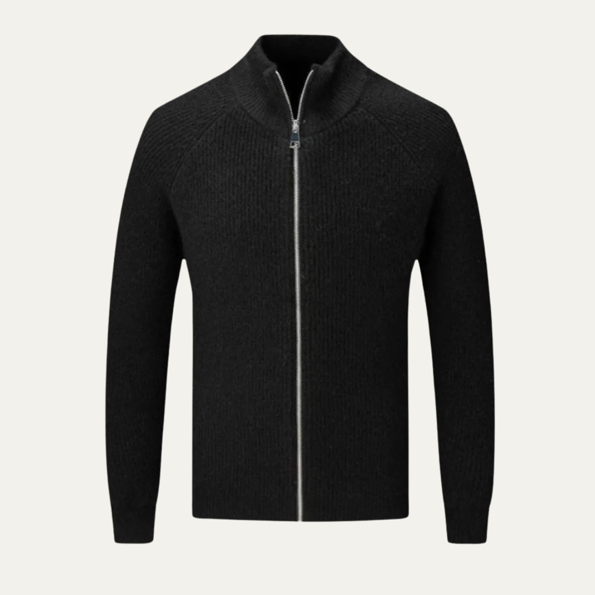 The Richmend Men’s Elegant Merino Wool Zip Up Cardigan
