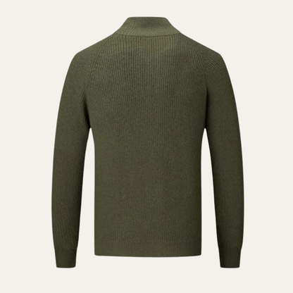 The Richmond Men’s Elegant Merino Wool Zip Up Cardigan