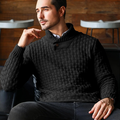 The Stirling Men's Textured Knit Winter Sweater
