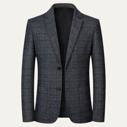 The Barrington Men’s Classic Plaid Blazer with Check Pattern