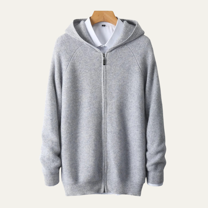 The Riva Garda Men’s Soft Luxury Merino Wool Zipped Sweater