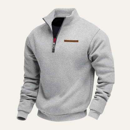 The Wexley Men’s Warm Stand Collar Casual Half Zip Sweater