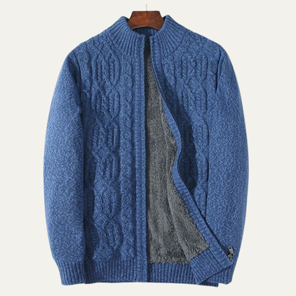 The Bellwood Men’s Wool Fleece Winter Zip Cardigan