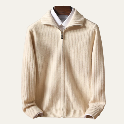 The Blackwell Men’s Winter Knit Merino Wool Zip Cardigan