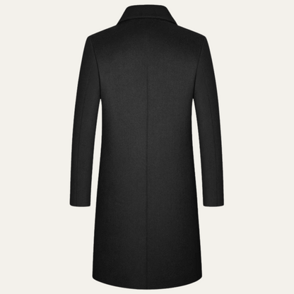 The Ascot Men's Elegant Wool Long Winter Smart Coat