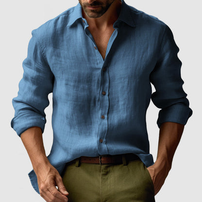 Classic Long Sleeve Linen Shirt for Everyday Wear