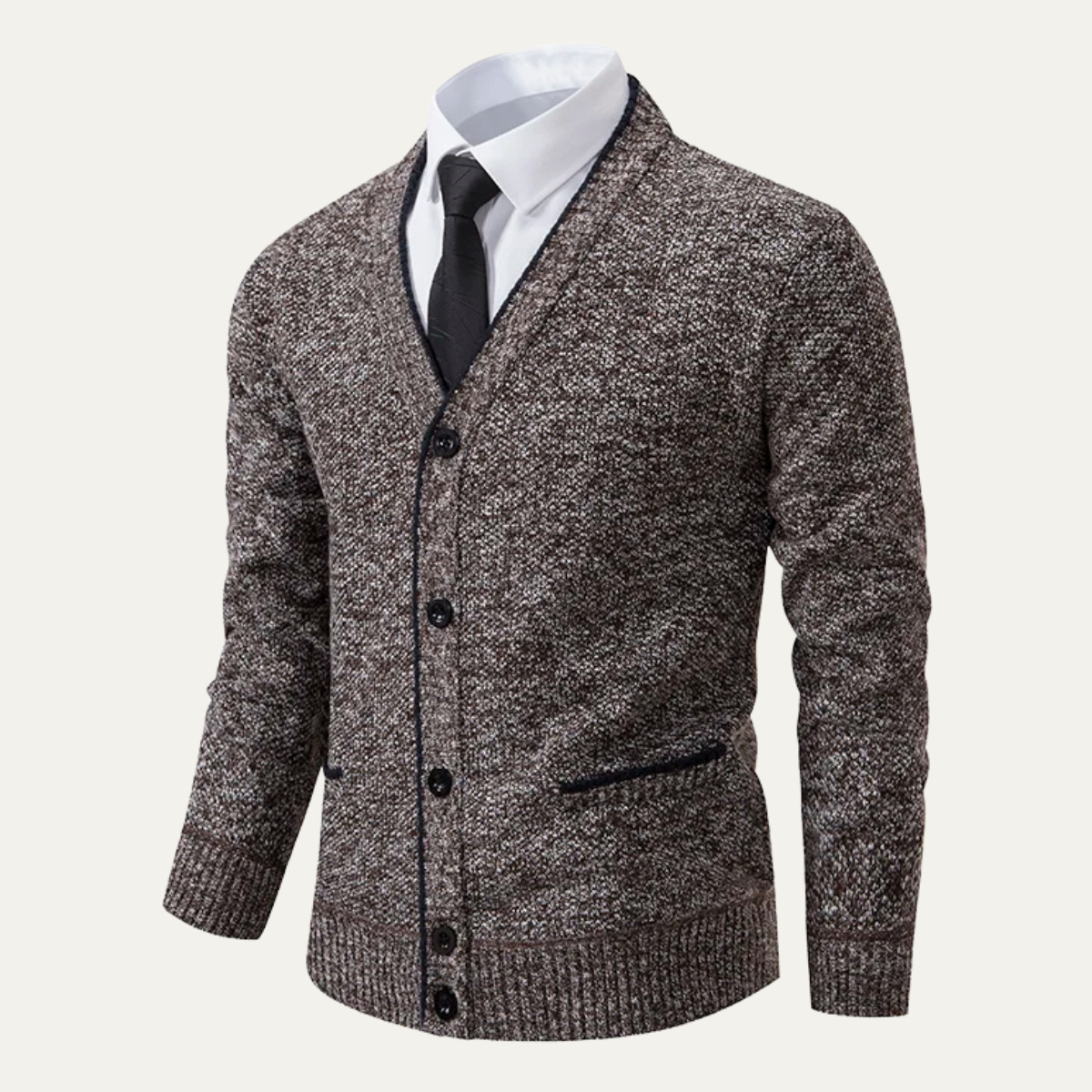 The Peschiera Men’s Knitted Casual V Neck Cardigan