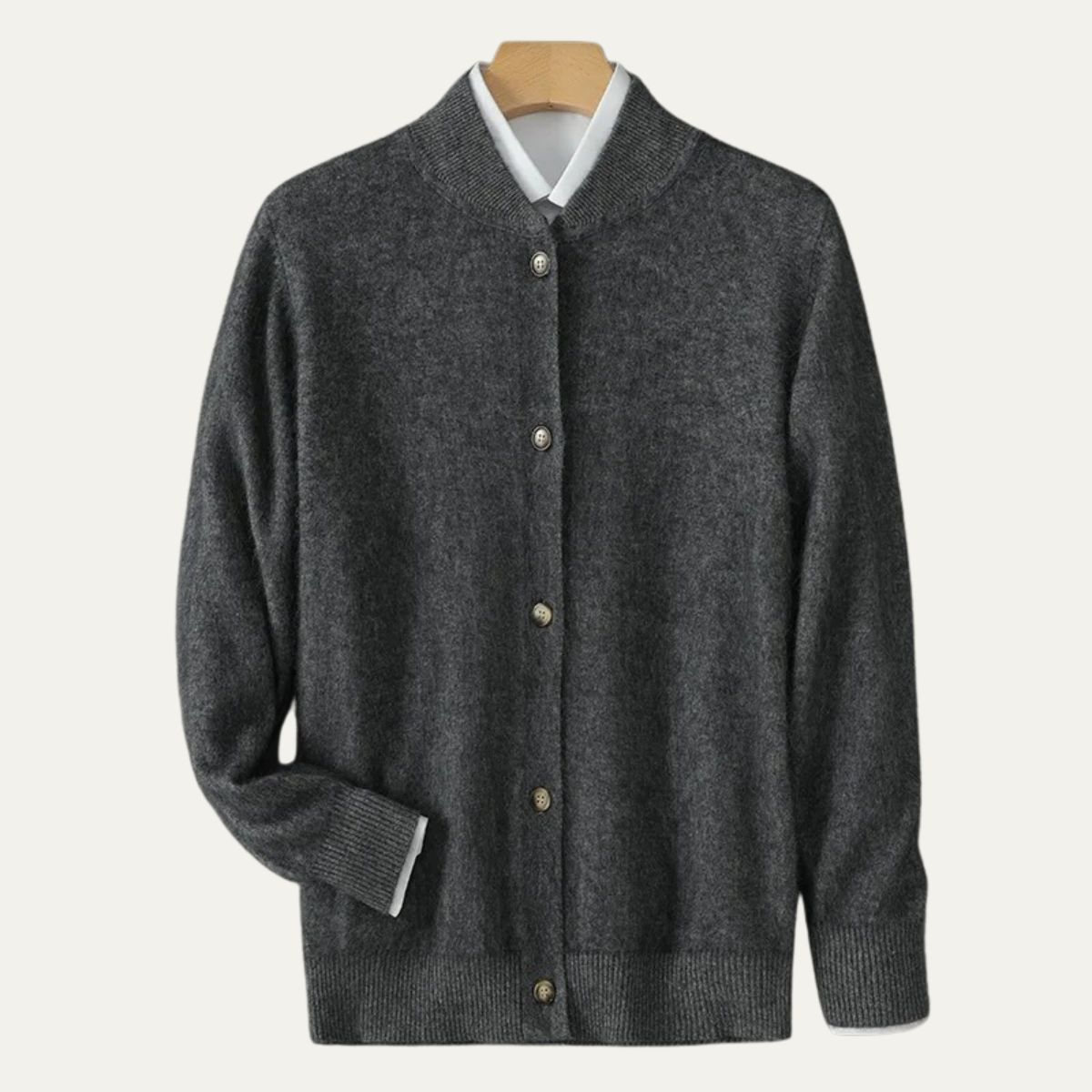 The Maccagno Men’s Mink Cashmere Button Up Knit Cardigan
