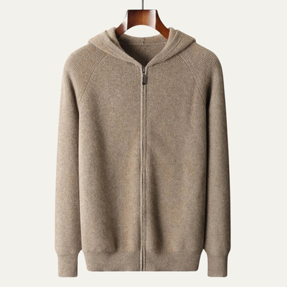 The Riva Garda Men’s Soft Luxury Merino Wool Zipped Sweater