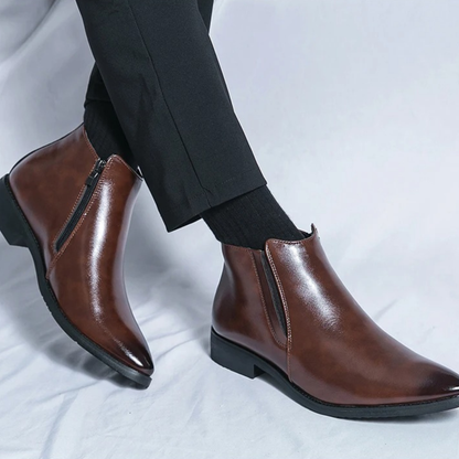 The Panarea Men’s Classic Leather Chelsea Slip On Boots
