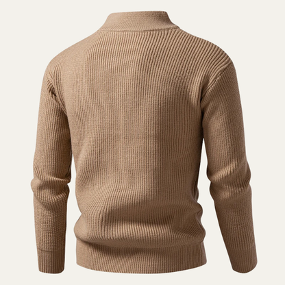 The Ashbury Men’s Stand Collar Half Zip Knit Sweater