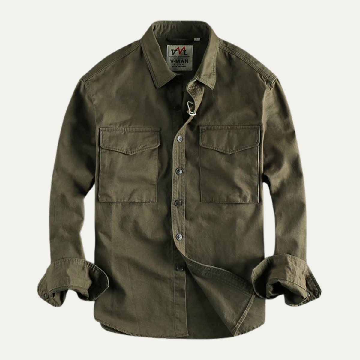 The Ashford Men’s Cargo Cotton Workwear Button Up Shirt with Pockets