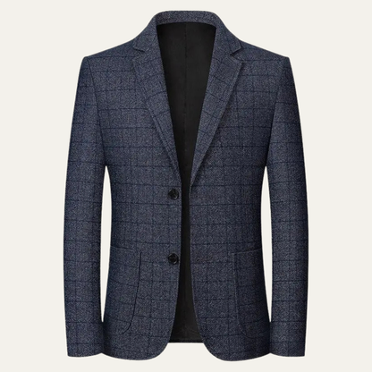 The Barrington Men’s Classic Plaid Blazer with Check Pattern