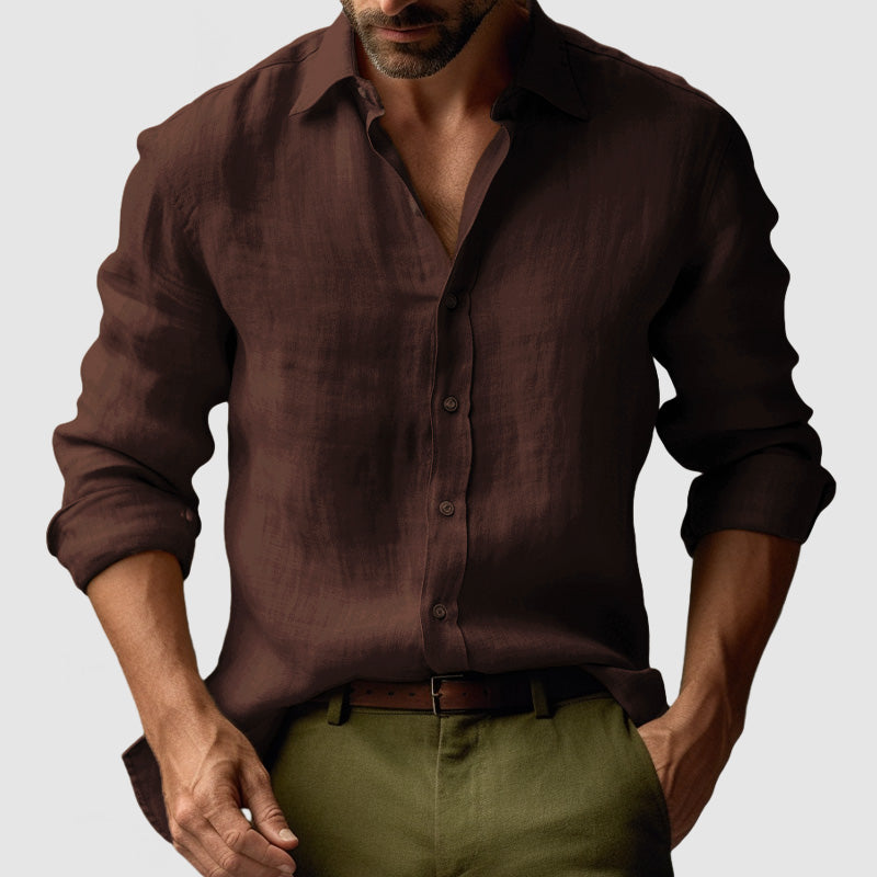 Classic Long Sleeve Linen Shirt for Everyday Wear