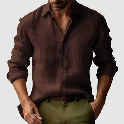 Classic Long Sleeve Linen Shirt for Everyday Wear