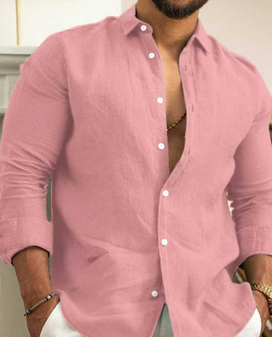 Classic Linen Shirt for Men - Ideal for Summer Events
