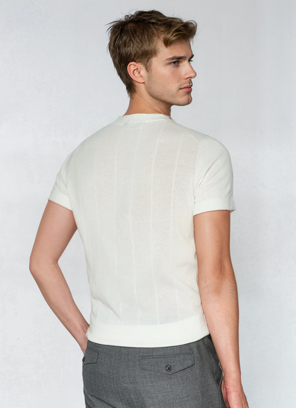 Stylish Ribbed Men’s Tee for Everyday Wear