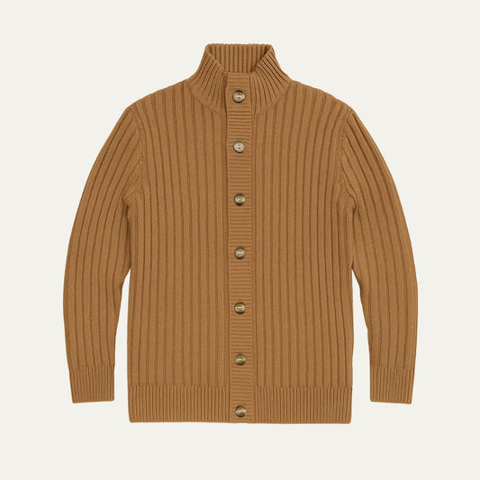 The Marsala Men’s Warm Knitted Thick Collar Cardigan