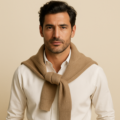 The Merino Knitted Quarter Zip Sweater