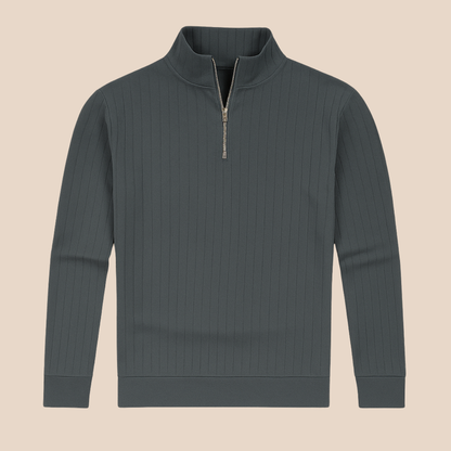 The Ashford Ribbed Half Zip Sweater for Men