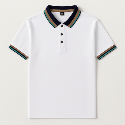 The Bellagio Striped Cotton Polo