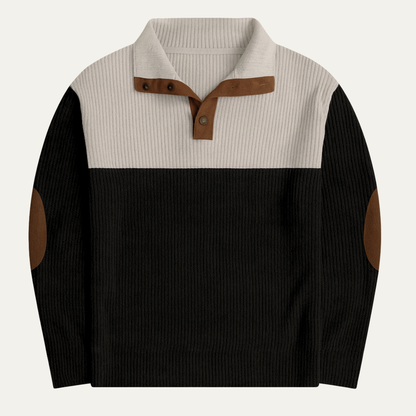 The Brookridge Men’s Two Tone Corduroy Sweater with Elbow Patches